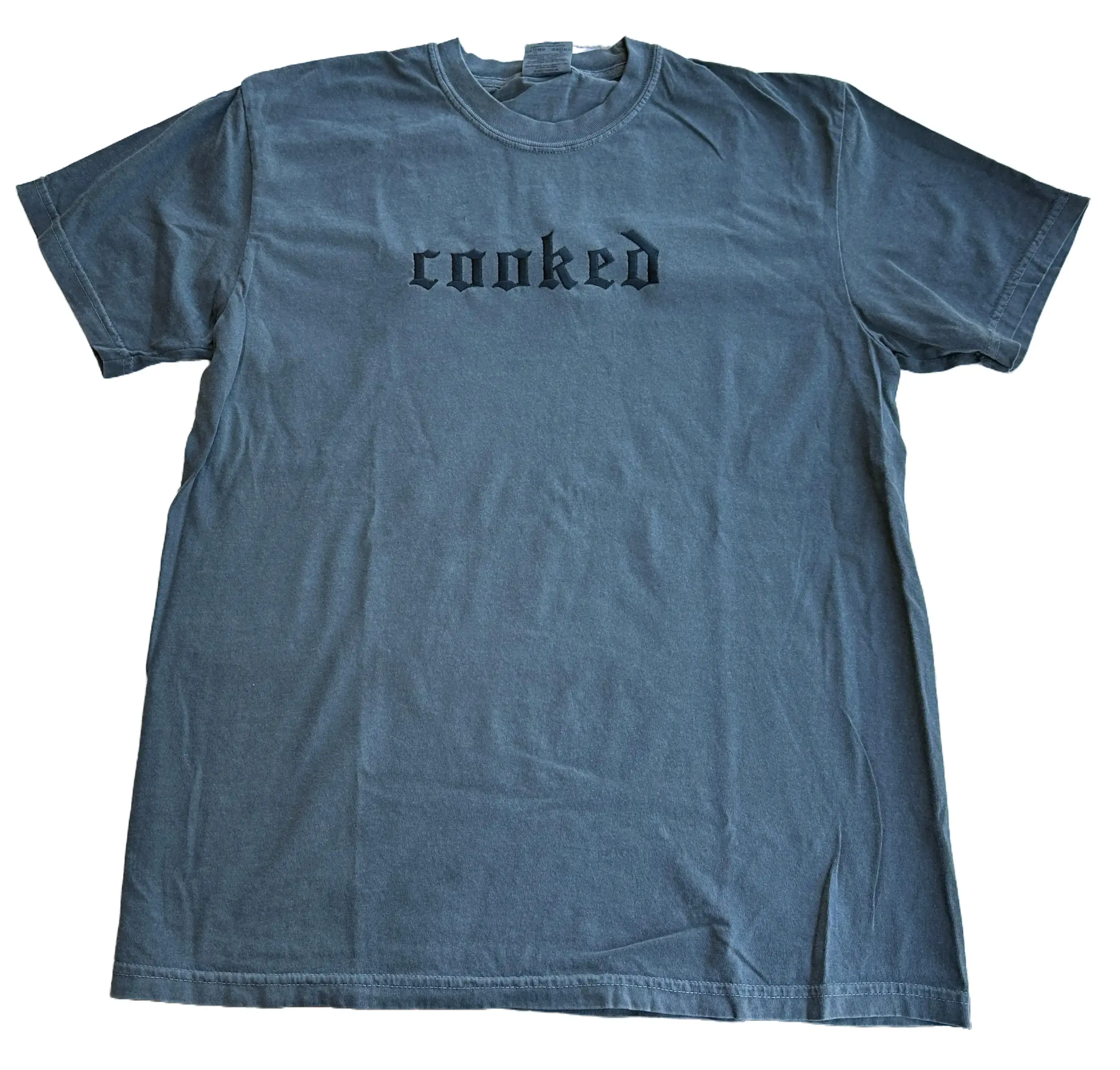 T-shirt Cooked Embroidered Comfort Color TEE, Alt Fashion, Alternative, Shirt For Gamer