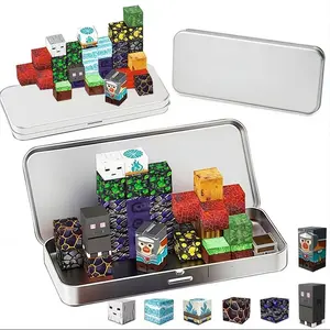 35pcs Lava Theme Magnetic Building Blocks Toy Set, Travel Set, Sensory Toys, Creative Play, Halloween, Christmas, Birthday Gift, DIY Fun for Boys and Girls