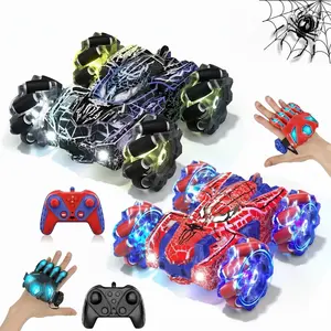 Spider Stunt Remote Control Car with Cool LED Lights, 2.4g Gesture/radio Control, 360° Rotation, All Terrain Off-Road, Birthday Gift, Remote Controlled Car