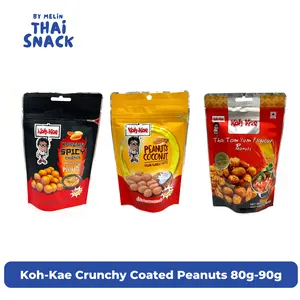 Koh-Kae Crunchy Coated Peanuts - Choose Your Flavour, 80g-90g | Savory Snack with Addictive Crunch, Suitable for Parties & All Ages
