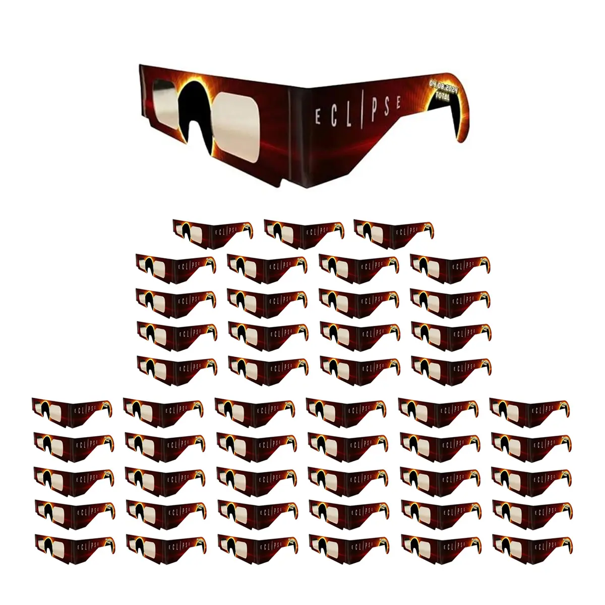 American Paper Optics Solar Eclipse Safety Glasses, 50-Pack