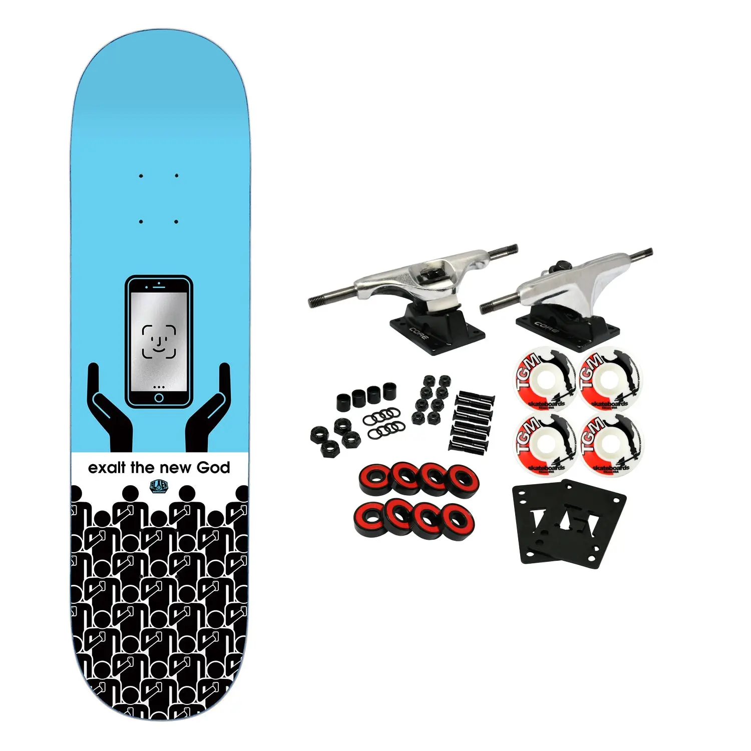 Alien Workshop Skateboard Complete Self Exalt Blue 8.0" x 31.75"