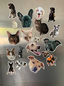 Custom Pet Magnets – Cute Pet Fridge Decor – Dog & Cat Lover Gifts – Decorative Magnets for Home – Perfect Gift for Pet Owners