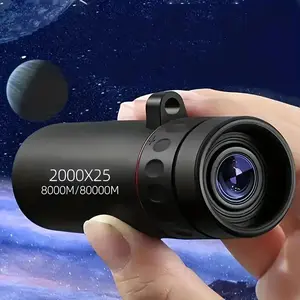 2000X25 Pocket Scope Monocular Spyglass with FMC Glass Lens for Bird Watching Stargazing Hiking 8000M/80000M Compact Storage
