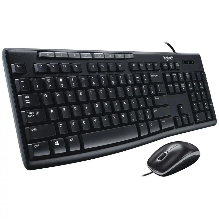 Logitech Media Combo MK200 Full-Size Keyboard and High-Definition Optical Mouse