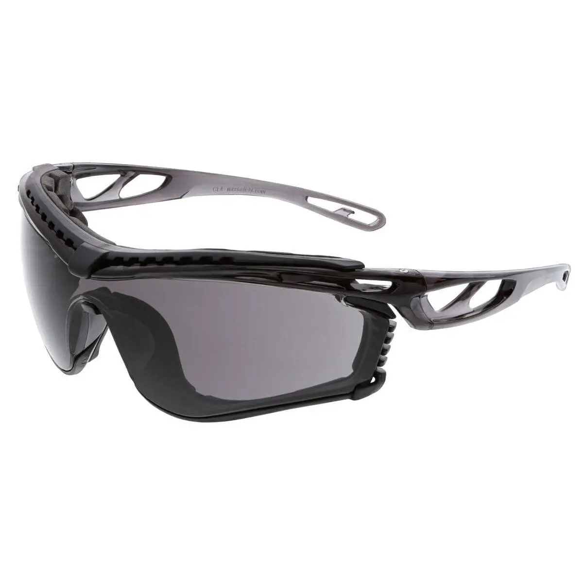 MCR Safety Checklite CL5 Safety Glasses - Foam Gasket, Gray Anti-Fog Lenses, ANSI Z87.1-2015 Compliant, Earplug Retaining Technology, for Everyday Sports & Outdoor Use, Construction Glasses, Safety Gear, Cord Notch Hold