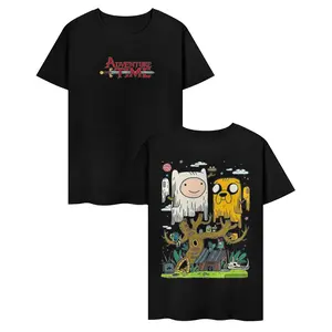 [100% Cotton][Graphic Tee]Adventure Time Oversized Graphic Tee – Retro Cartoon Heavy Cotton, Limited Festival Drop graphic tee