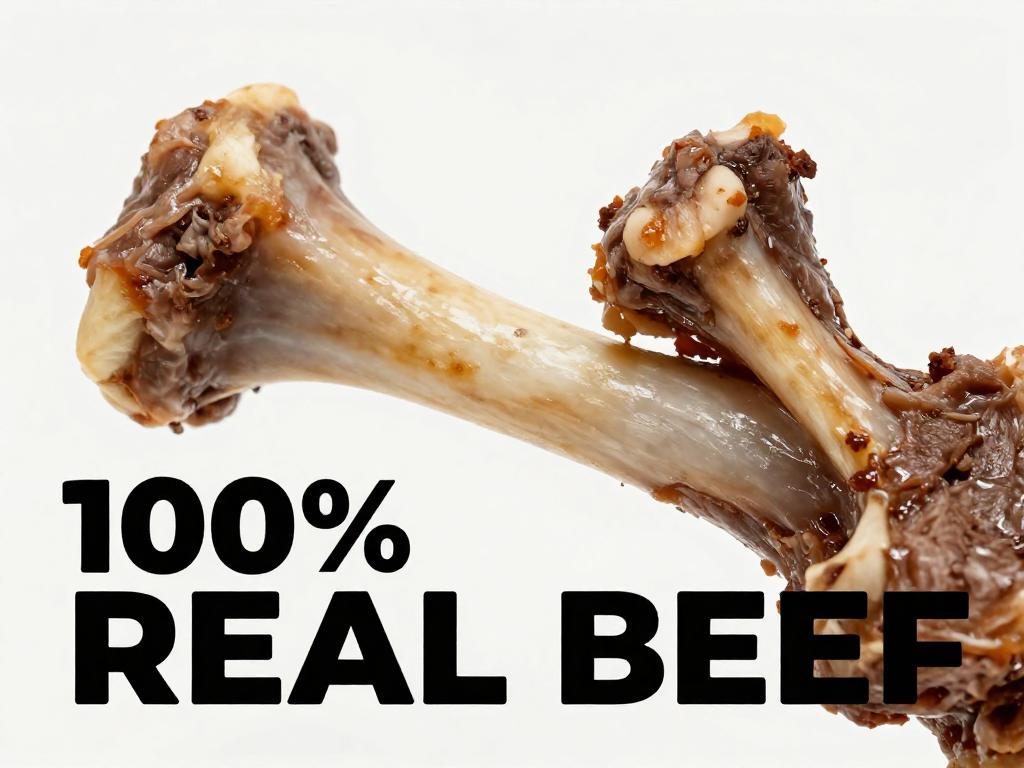 Natural Beef Bone Dog Chew for Medium & Large Dogs, Long-Lasting Single Ingredient Bone Chew to Keep Dogs Busy