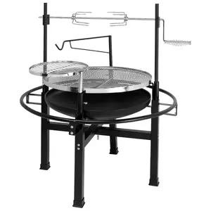 85*85*108cm Round Iron Spray Grill Black