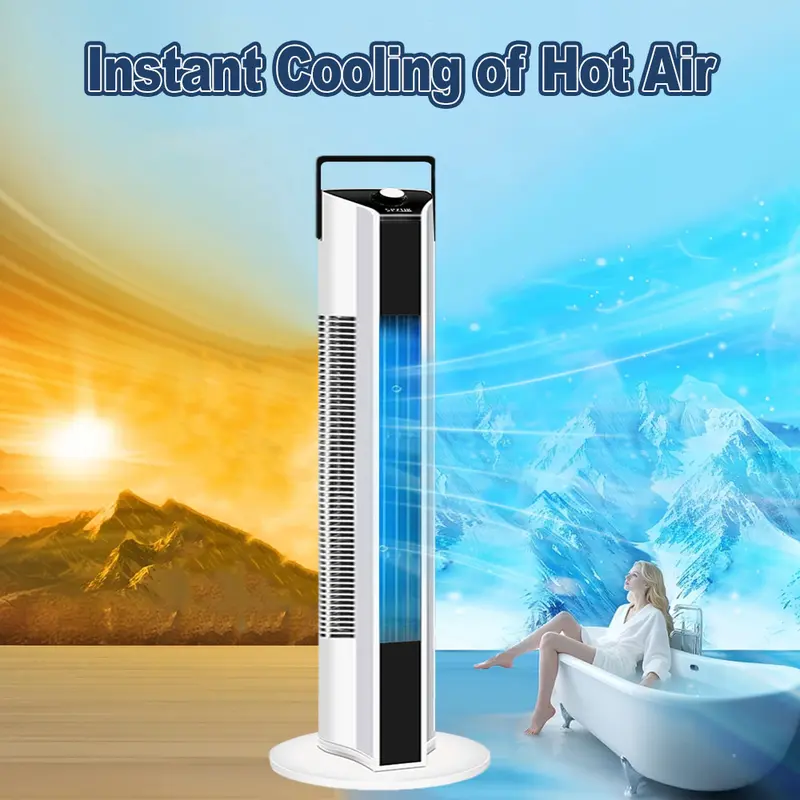 Tower Fan With 2 Modes, 3 Wind Speeds, Electric fan, Cooling Fan Portable With Cooling, Fans That Blow Cold Air, Standing Fans For Home Bedroom Living Room Office, Powerful Floor Fan