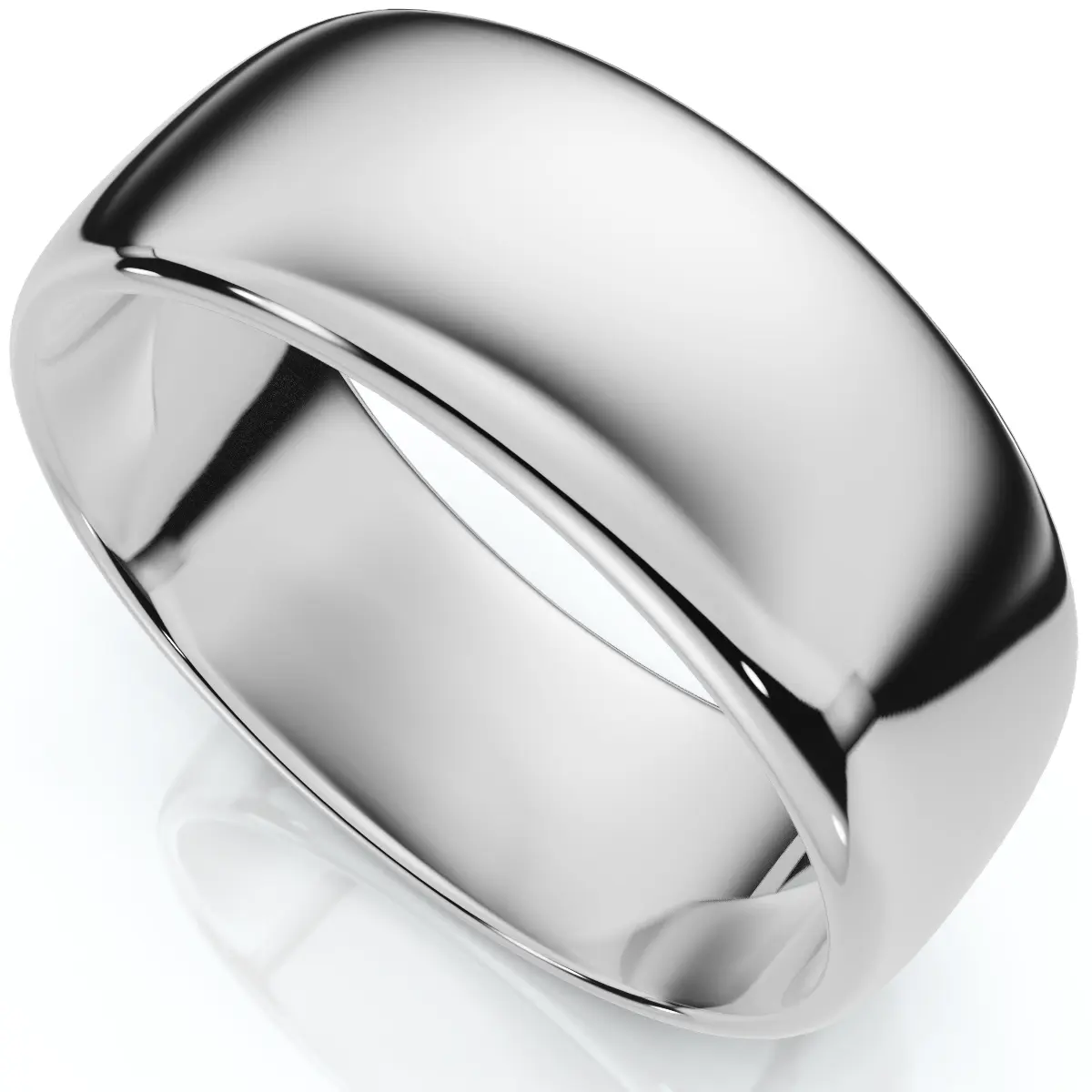 8mm Dome High Polished Wedding Band 950 Platinum 8mm Dome High Polished Wedding Band 950 Platinum