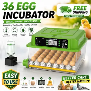2026 Upgraded Digital Egg Incubator for Hatching Eggs, 16/36 Egg Capacity, Automatic Turner, Auto Water Addition, Temperature & Humidity Control Hatch Machine