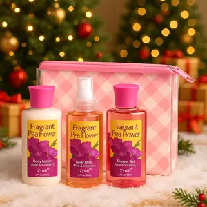 Zynii Scented Care Trio Body Wash + Body Lotion + Body Spray Sweet Pea Fragrance Japanese Cherry Blossom Fragrance Cotton Candy Scent Gentle Cleansing Long-Lasting Luxury Indulgence Irresistibly Sweet Scent