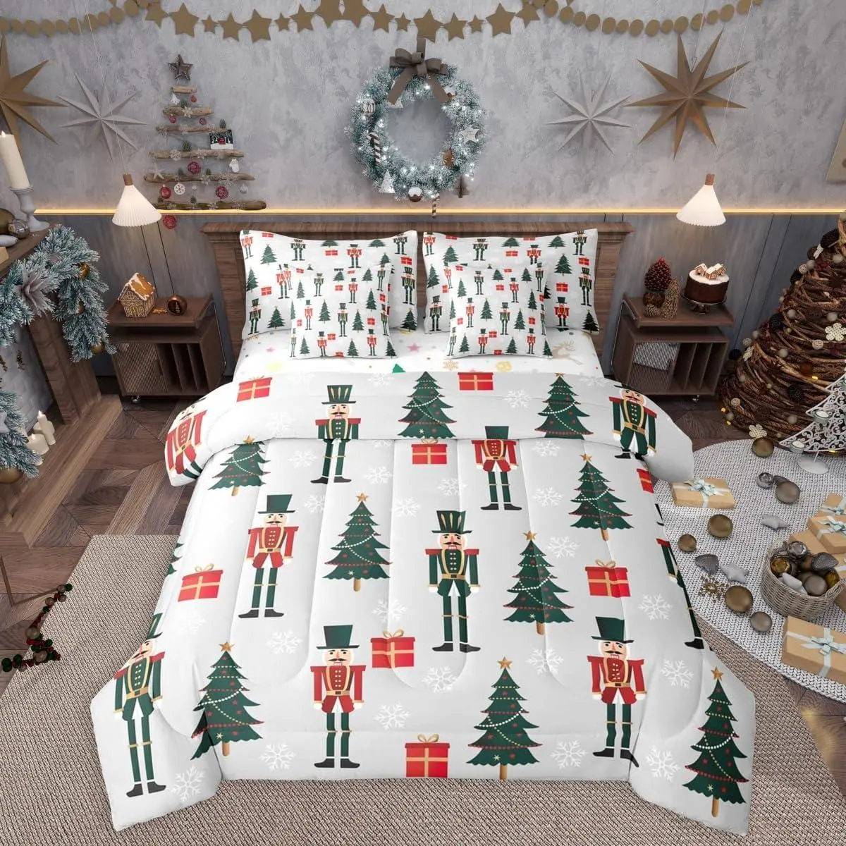Christmas Nutcracker 7 Pcs Bedding Set
