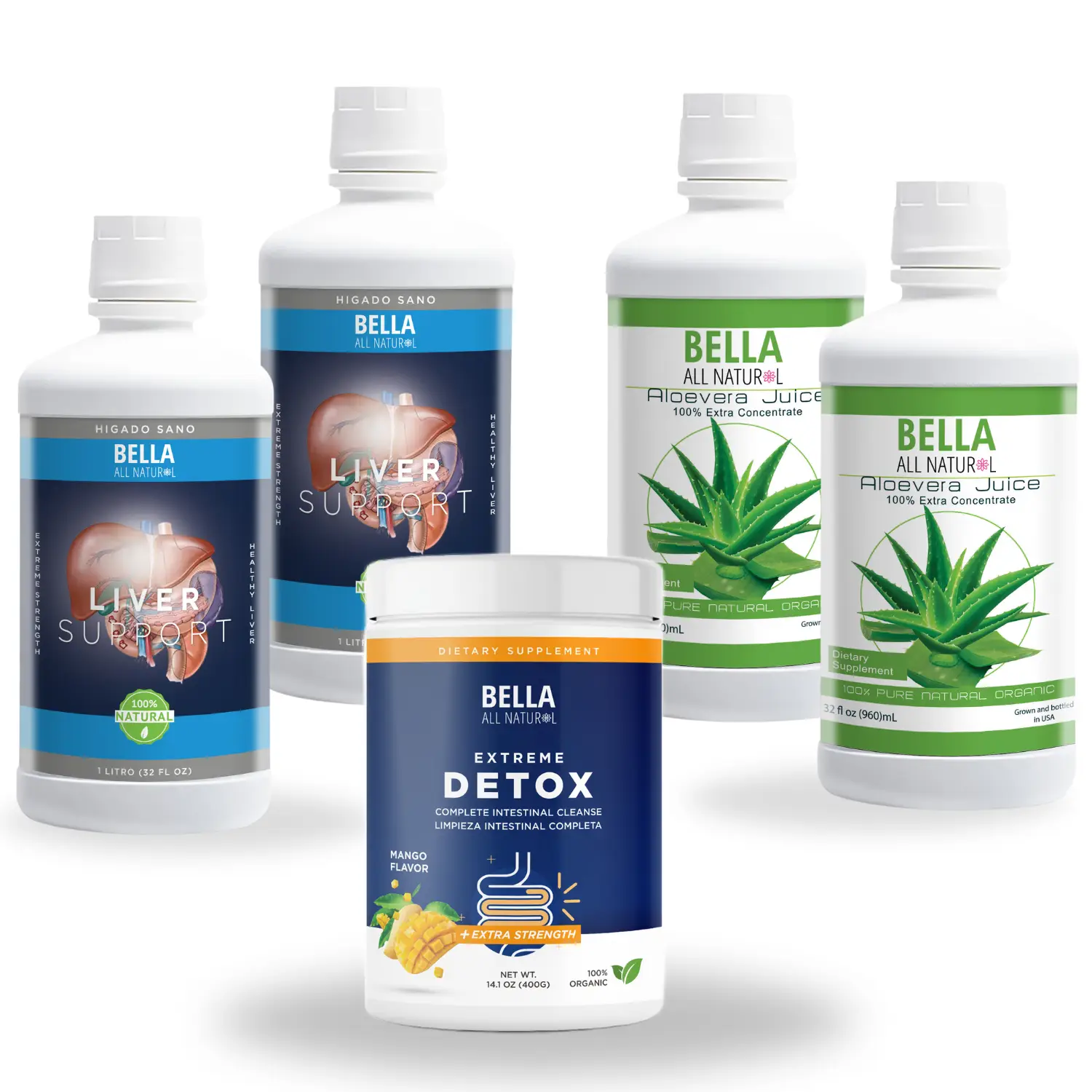 Bella All Natural Aloe Vera Kit - Mango Flavor