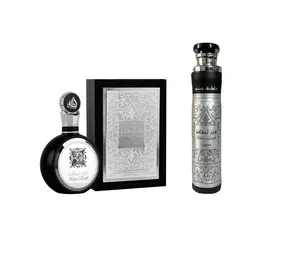 Lattafa Perfumes | Fakhar Silver - Mens Eau de Parfum & Air Freshner - 3.4 oz & 300 ml Fragrance Pack