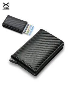 Rfid Credit Card Holder Men Wallets Bank Cardholder Case Small Leather Slim Mini Wallet Smart Minimalist Wallet, Minimalistic Rfid Wallet, Daily Use, Casual, Gift for Men, Credit Card Organizer, Anti Theft Wallet, Rfid Blocking Wallets