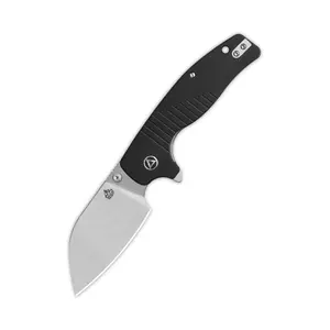 QSP Chefmaster Folding Knife – 14C28N Blade, G10 Handle, Liner Lock with Flipper & Thumb Studs, 3.2” Wide Blade, Deep Carry Reversible Clip – EDC Pocket Knife