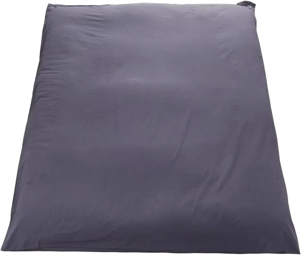 100% Washed Cotton Zippered Futon Cover for Japanese Futon Floor Mattress, Super Soft and Machine Washable