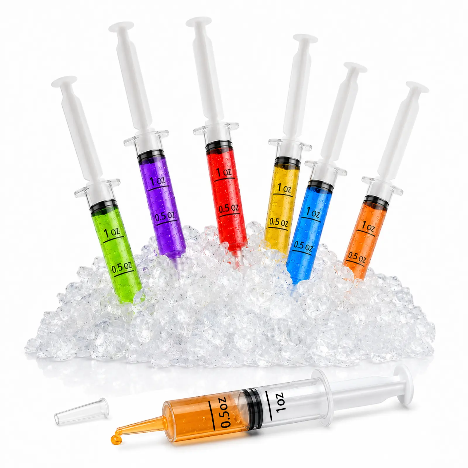 Disposable Jello Shot Syringes - Leak-Proof - 1.5 oz, 2 oz - Festive Party Supplies Tableware Cups