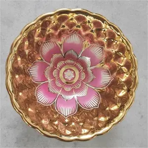 Lotus Brand - Pink Lotus Flower Gilded Jianzhan Teacup Porcelain Handcrafted Artistic Design