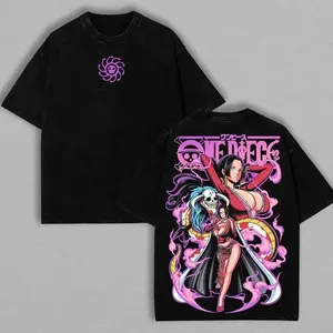 Pirate Empress BoaHancock Anime Washed T-Shirt, Hoodie – One Piecee Oversized Washed Streetwear T-Shirt M2G