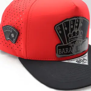 Baraja De Oro Red/Black 804 Hydro High Crown Hat – Acrylic Badge & Matching Pin | Ranchero Chido