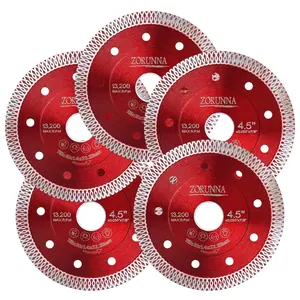 5Pcs Diamond Saw Blades, 4-1/2" Tile Grinder Cutting Blade for Angle Grinder Tile, Super Thin Indestructible Disc for Grinder for Cutting Porcelain Ceramic Granite Marble.