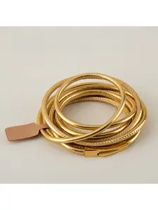 Women's Gold Shimmer Leather Wrap Bracelet, Multi-Coil Stacked Cuff Bangle with Buckle, Boho Chic Statement Jewelry for Daily Wear & Gifting, Fashionable Chunky Bangles, Stackable Bracelets