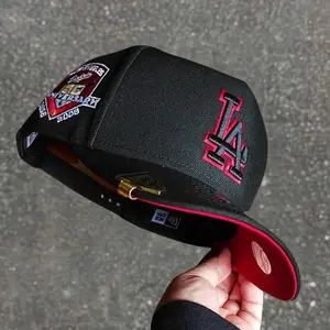 New Era Los Angeles Dodgers 50th Anniversary Blackout Red Prime, Adjustable Fit Metal Buckle Closure All Seasons Wear US