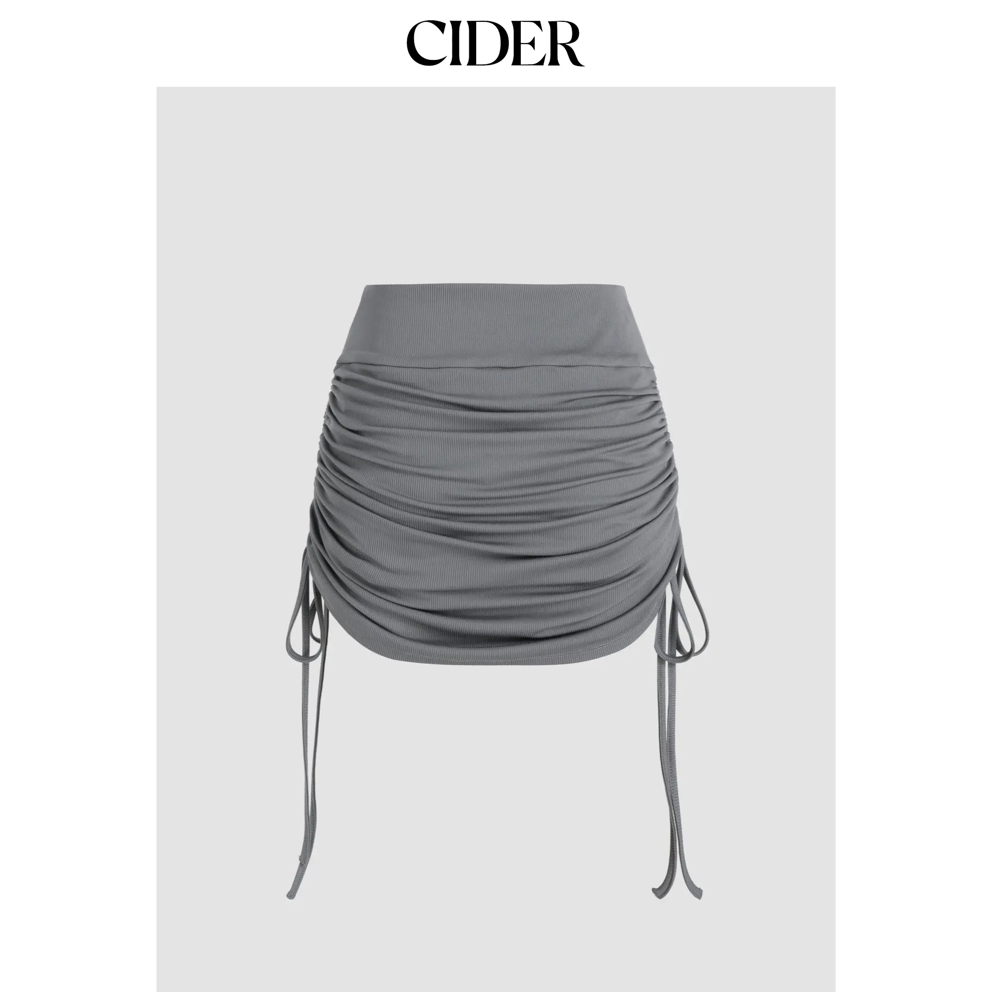 [5 colors, US size 0-10] Ruched Drawstring Mini Skort