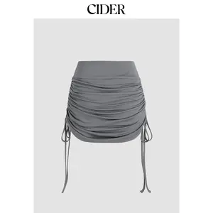 [5 colors, US size 0-10] Ruched Drawstring Mini Skort