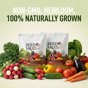 35 Variety Heirloom Vegetable Seed Vault - 16,000+ Non-GMO Survival Seeds, Individual Packets, Home Garden Emergency Food Supply, Gardening Gift for Beginners