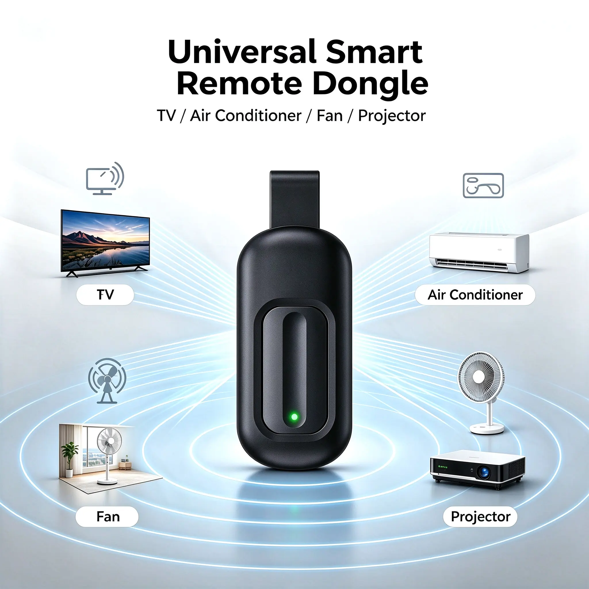 Universal Smart Remote Dongle,Smartphone Infrared Wireless Remote Control Adapter, Compatible with TV, Air Conditioner, Fan, Camera, Type-C