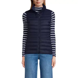 Lands' End Women's Wanderweight Packable Down Vest - X Small - Deep Sea Navy