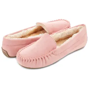 Floopi Women's Lily Moccasin Faux Suede Slipper