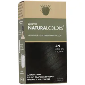 4N Natural Medium Brown Heat Activated Hair Dye With Organic Ingredients 120 mL / 4 fl. oz.