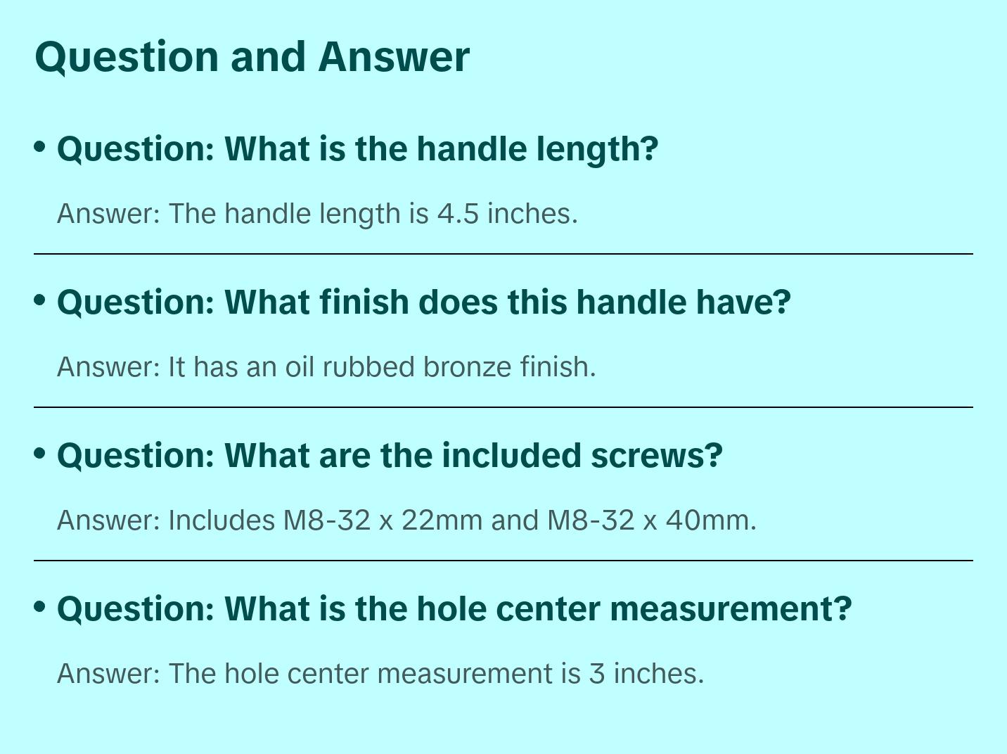 AmazonBasics Twisted Cabinet Handle, 4.5" Length (3" Hole Center), Oil Rubbed Bronze