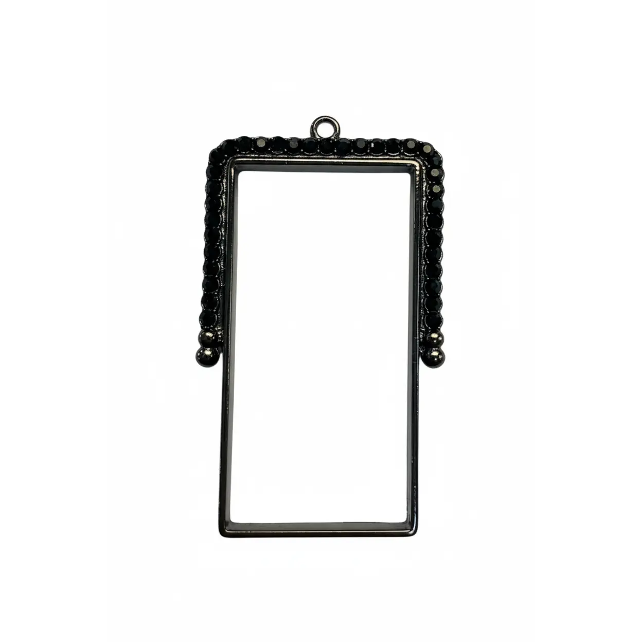 10 Pack of Rectangle Shaped Open Back Spinner Pendant Bezel Blank