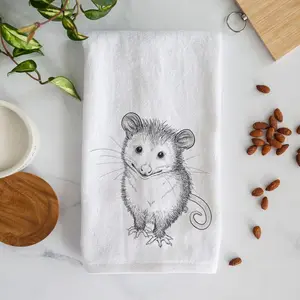 Cute Opossum Premium Decorative Hand Towel