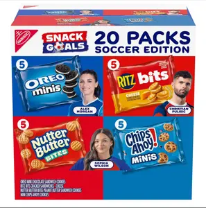Nabisco Snacks Variety Pack, OREO Minis, Nutter Butter Bites, CHIPS AHOY! Minis Cookies, and RITZ Bits Cheese Sandwich Crackers, 20 Snack Packs