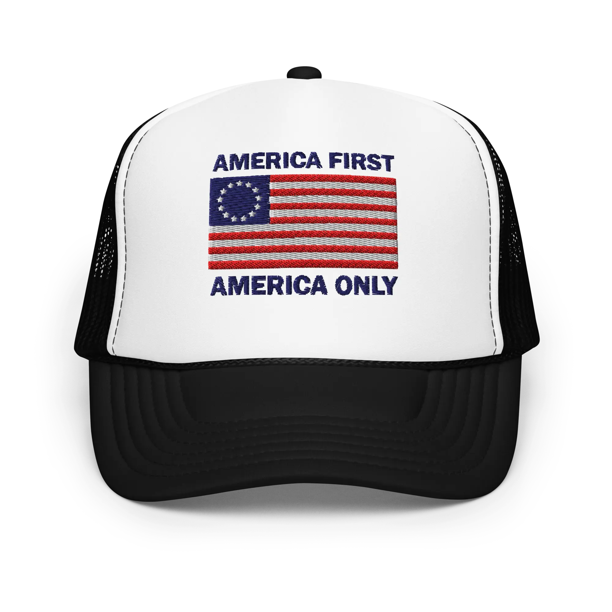 America First – Classic Early American Flag Foam Trucker Hat