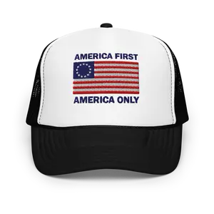 America First – Classic Early American Flag Foam Trucker Hat