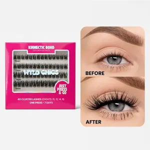After Hours - 40 PCS Self Adhesive Eyelashes Clusters Kit - DIY Eyelashes Pre Glued - One step press and go