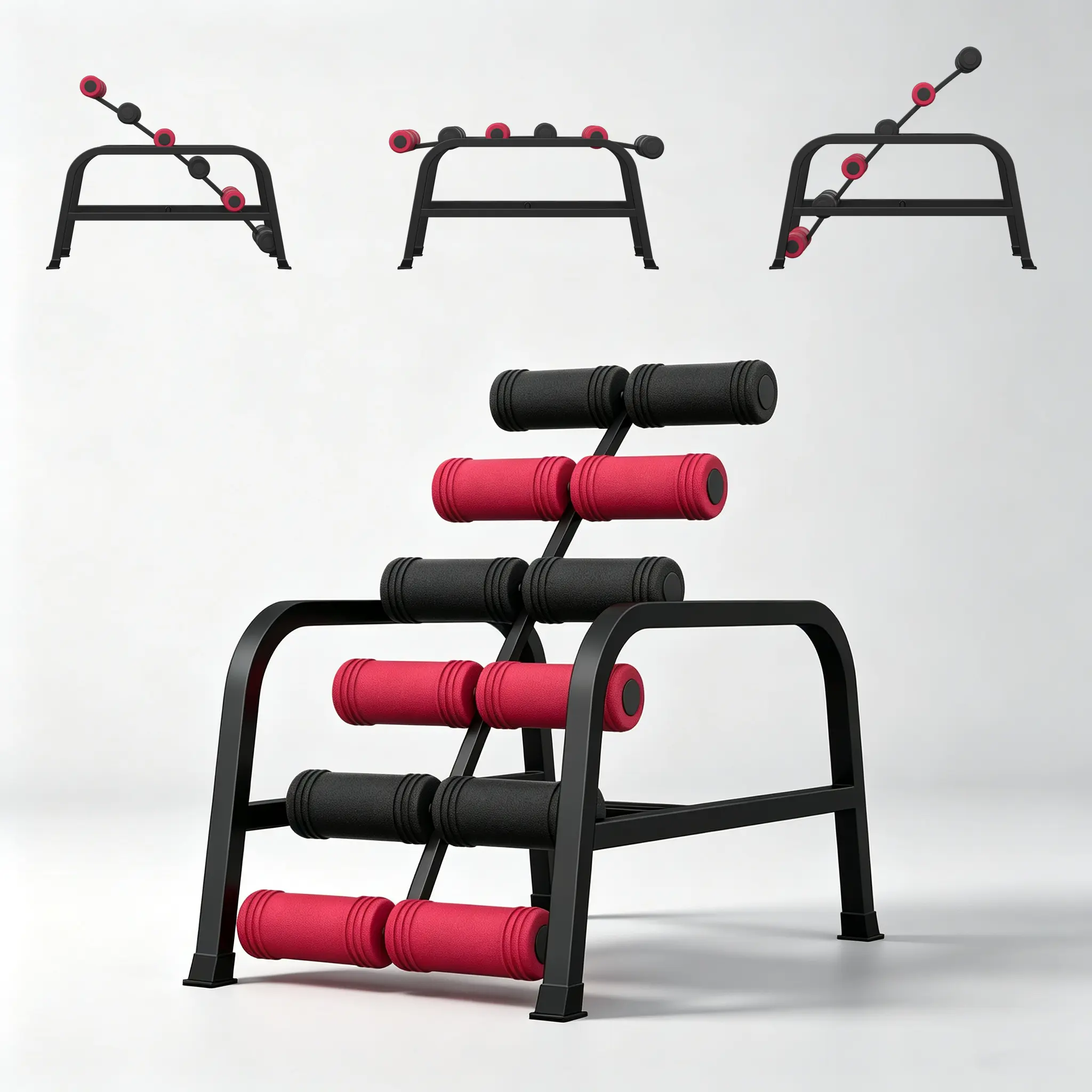 Mini Inversion Table with Rollers, Spinal Decompression Table Rollers, Back Extension Machine for Home Gym