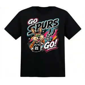 Spurs Cheering Compression T-Shirts - Men's & Women's Basketball Fan Game Day Tops, Short-Sleeve Sports Jerseys for Workouts