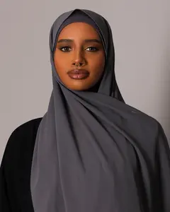 Chiffon Hijab with matching under cap set – Charcoal
