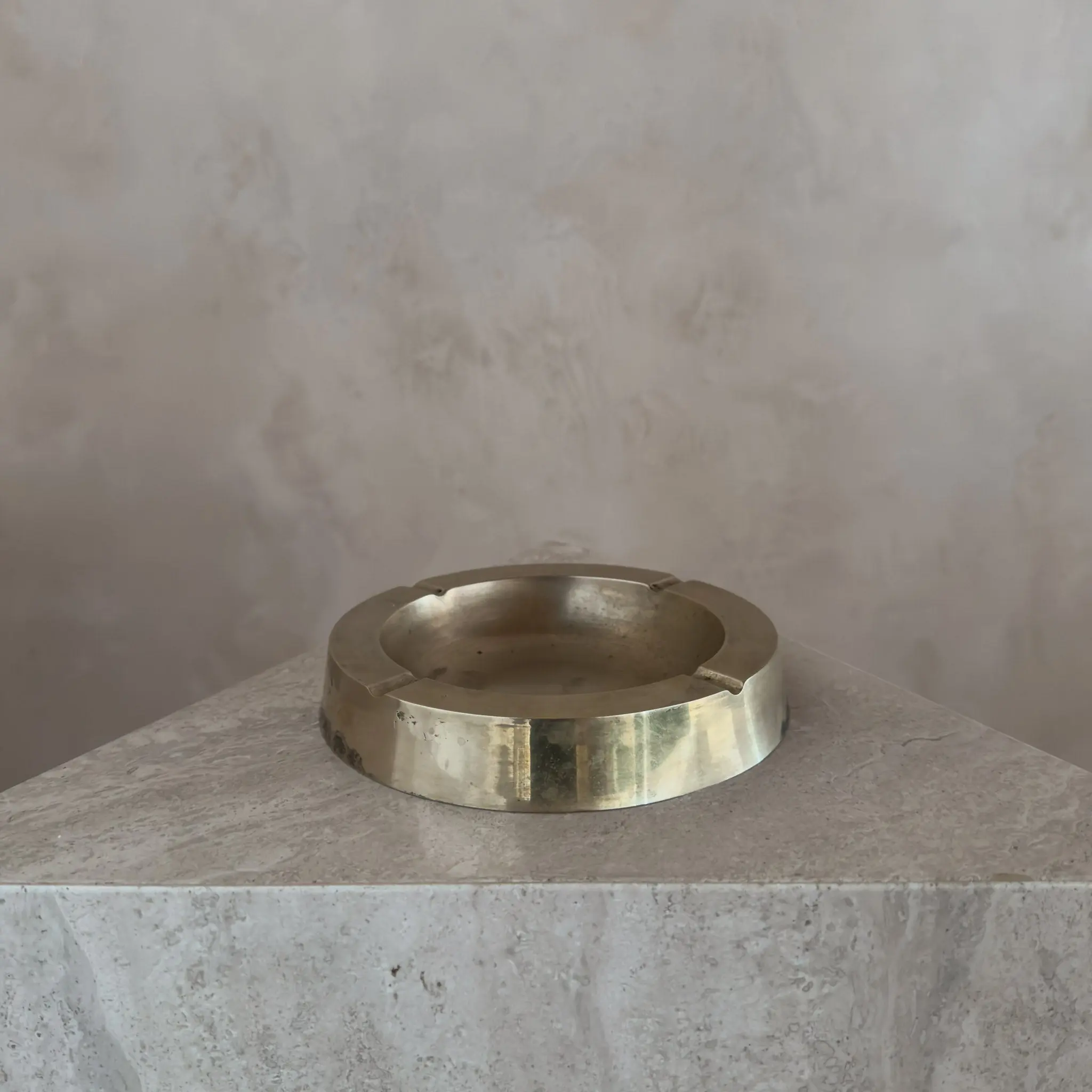 Round Brass Ashtray