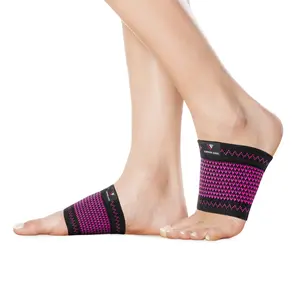 Arch Support - 2 Plantar Fasciitis Braces/Sleeves. Foot Care, Heel Spurs, Feet Pain Relief, Flat & Fallen Arches, High Arch (Pink)