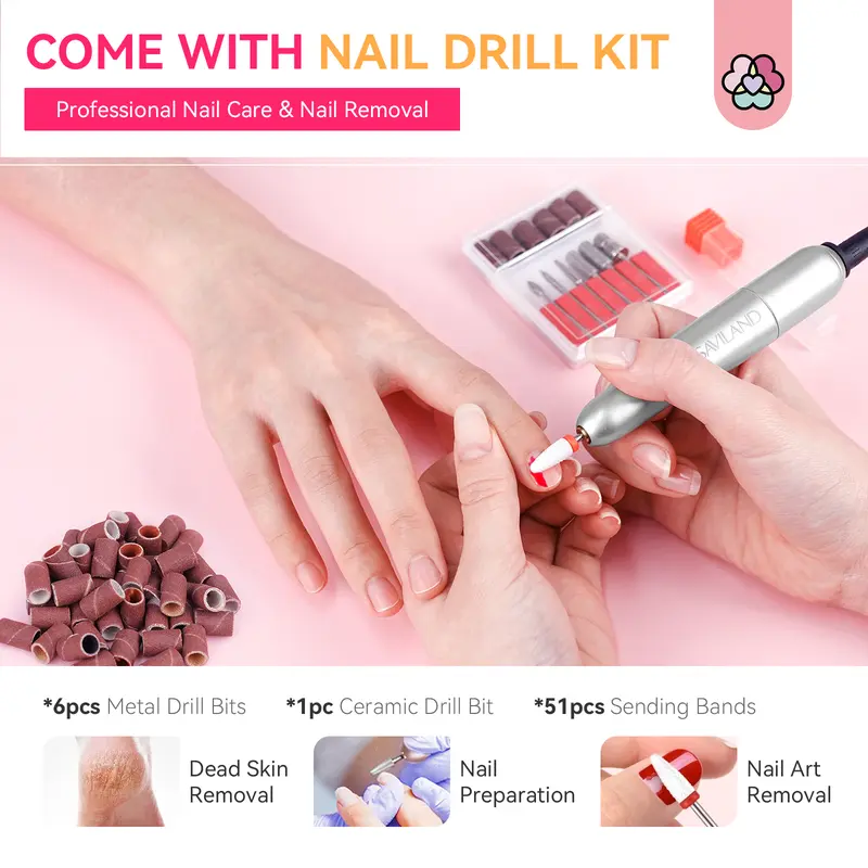 SAVILAND Essentials Acrylic Nail Kit – All-in-1 Set with Lamp EMA Monomer Gel Polish Nail Drill Cuticle Remover for Home DIY Starters SAVILAND Essentials Acrylic Nail Kit – All-in-1 Set with Lamp EMA Monomer Gel Polish Nail Drill Cuticle Remover for Home DIY Starters
